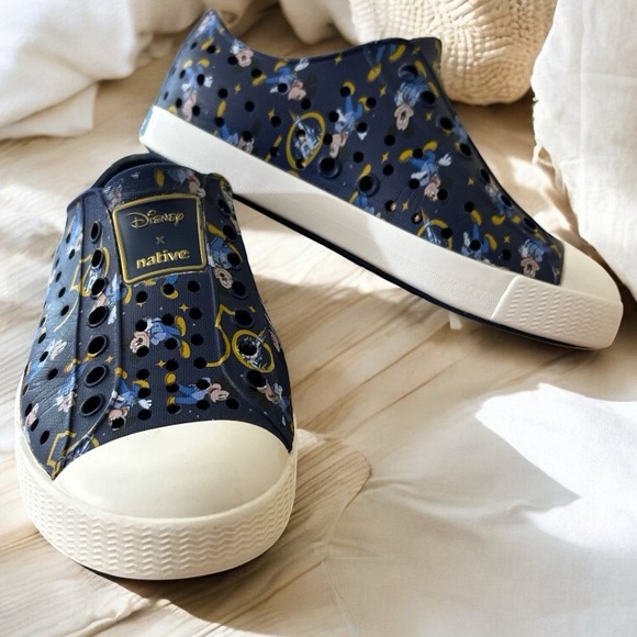 Native Shoes Other - Disney X Native Girls Navy 50th Anniversary Mickey Mouse Slip On Sneakers